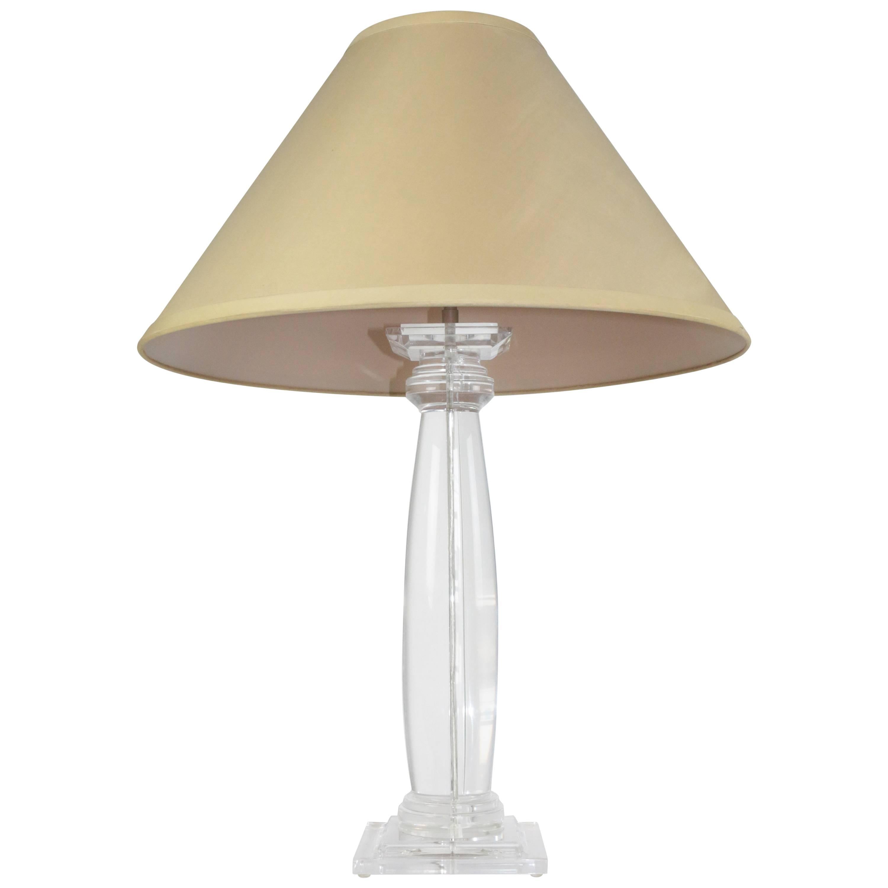 Shirly Ritts Lucite Table Lamp For Sale