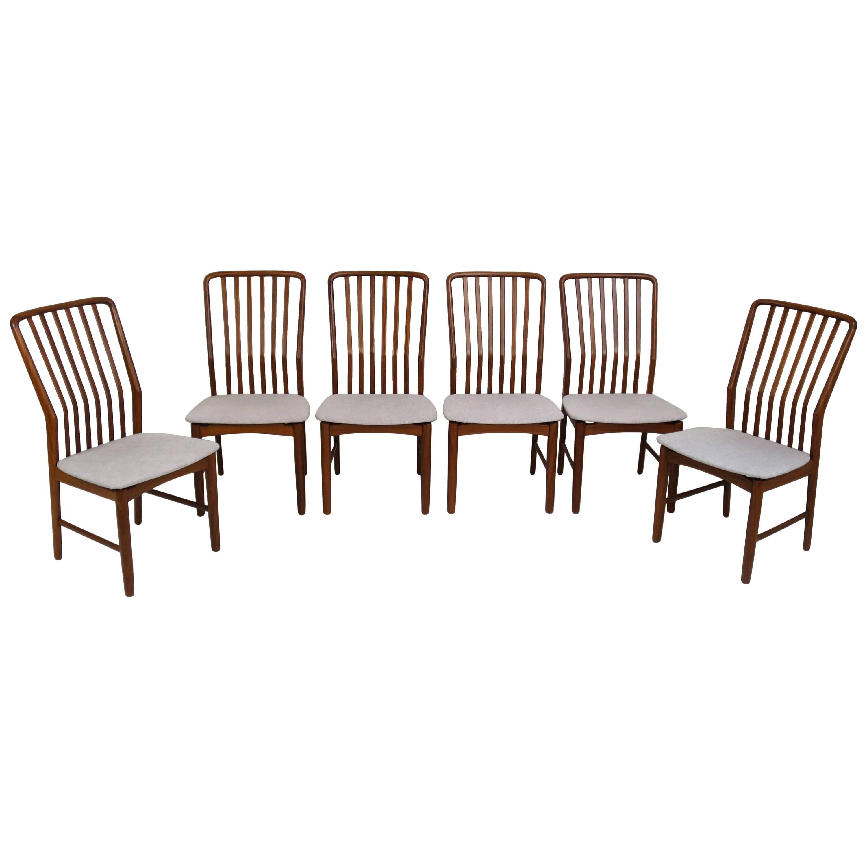 Set of Six Teak Chairs by Svend Madsen for Moreddi For Sale