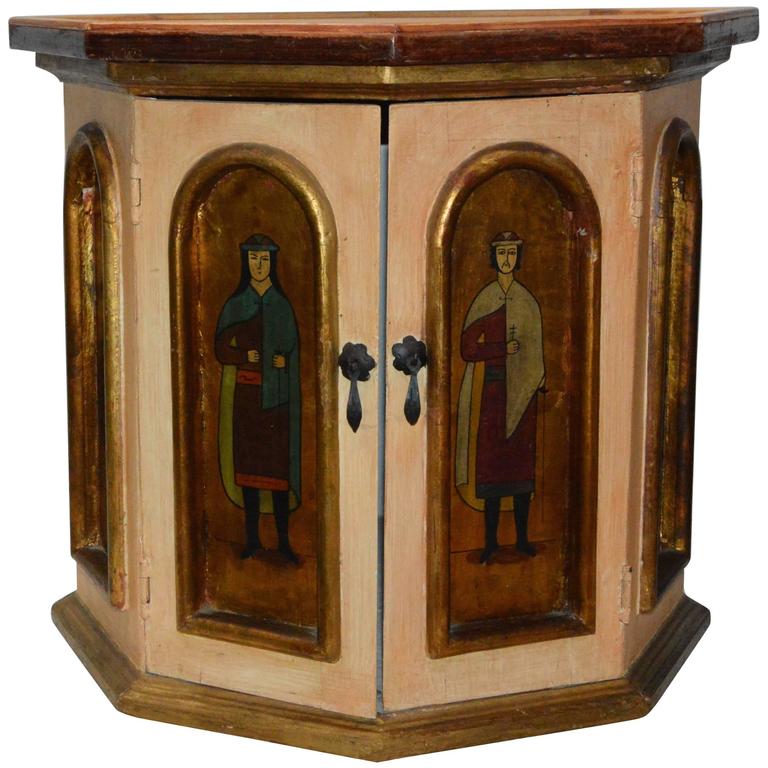 HandPainted Mexican Octagonal Side Table For Sale at 1stdibs