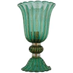 Emerald Green Murano Table Lamp