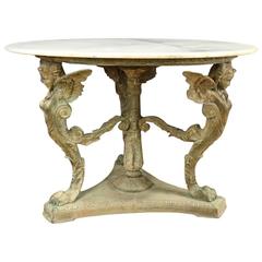 Bronze Neoclassical Style Stone Top Table