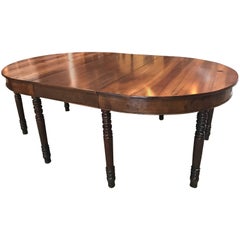 Stunning 18th Century, Italian Oval Extending Walnut Dining Table