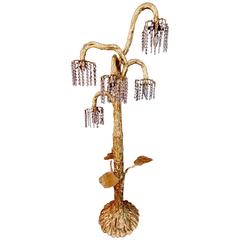 Rare Tree Floor Lamp in the Style of Tony Duquette with Matching Table Lamp