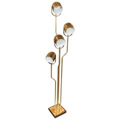 Reggiani Brass Floor Lamp with Four Heads