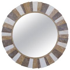 Tessellated Stone Mirror by Oggetti