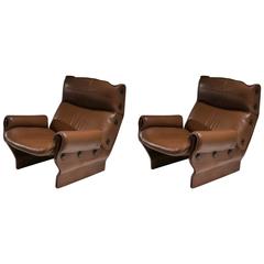 Pair of "Canada" Lounge Chairs by Osvaldo Borsani for Tecno 4