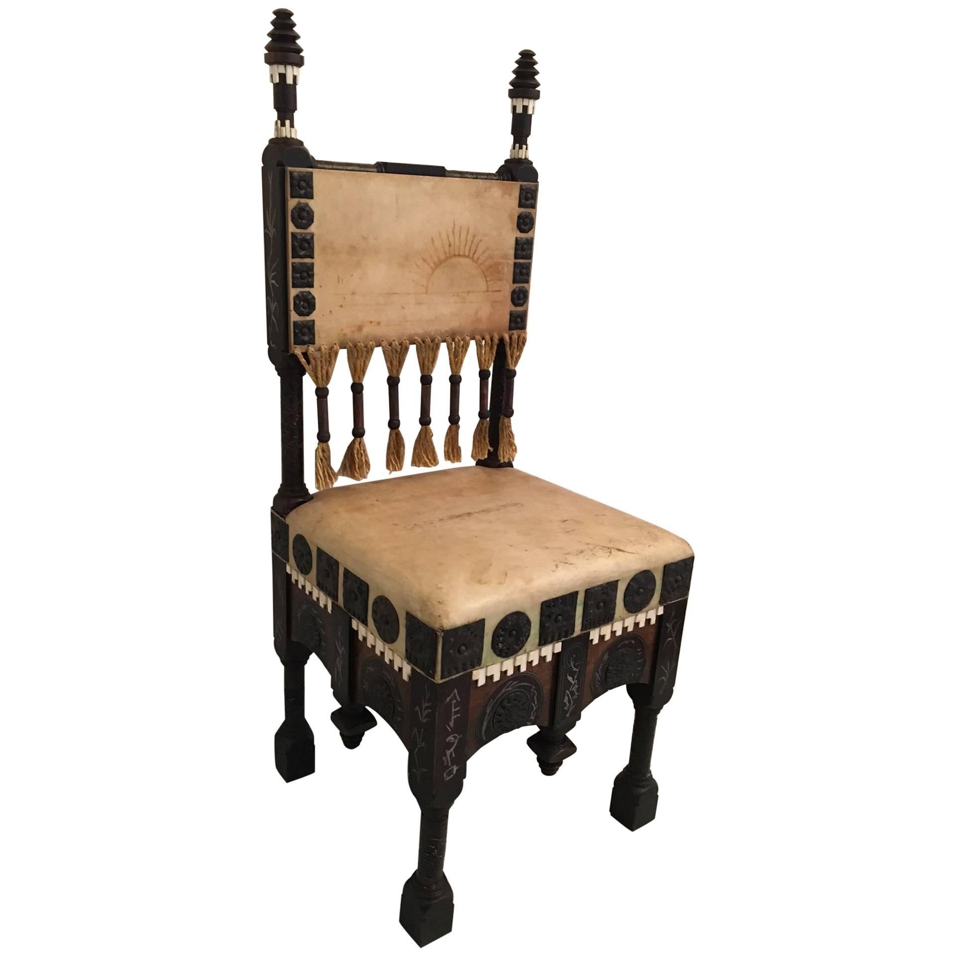 Carlo Bugatti Chair, circa 1902 For Sale