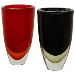 Stefano Toso, Pair of Double Sommerso Vases, circa 2005, Massiccio 11