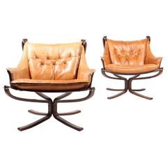 Pair of Falcon Lounge Chairs by Sigurd Ressell 2