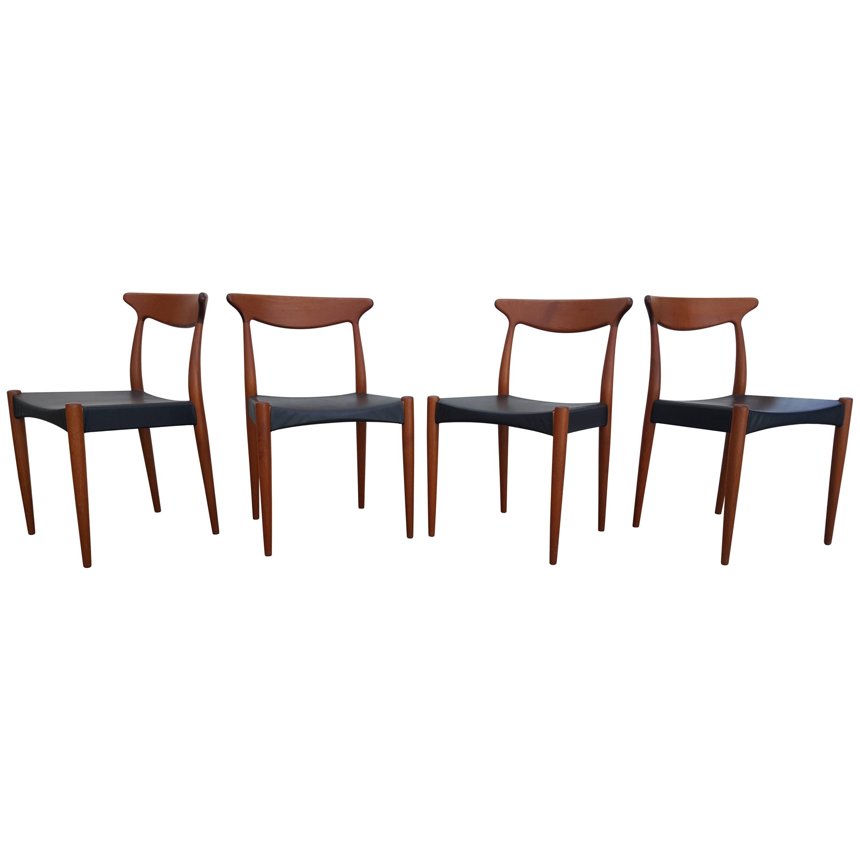 Arne Hovmand Olsen Teak Danish Modern Dining Chairs