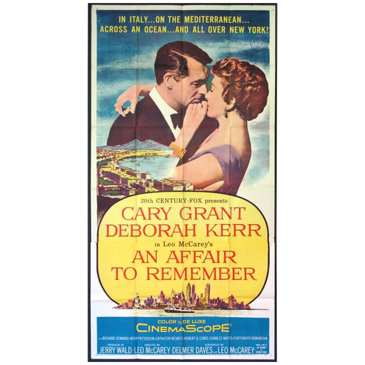 “An Affair to Remember” Film Poster, 1957 For Sale