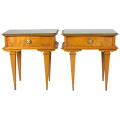 Pair of French 1940s Sycamore End Tables 7