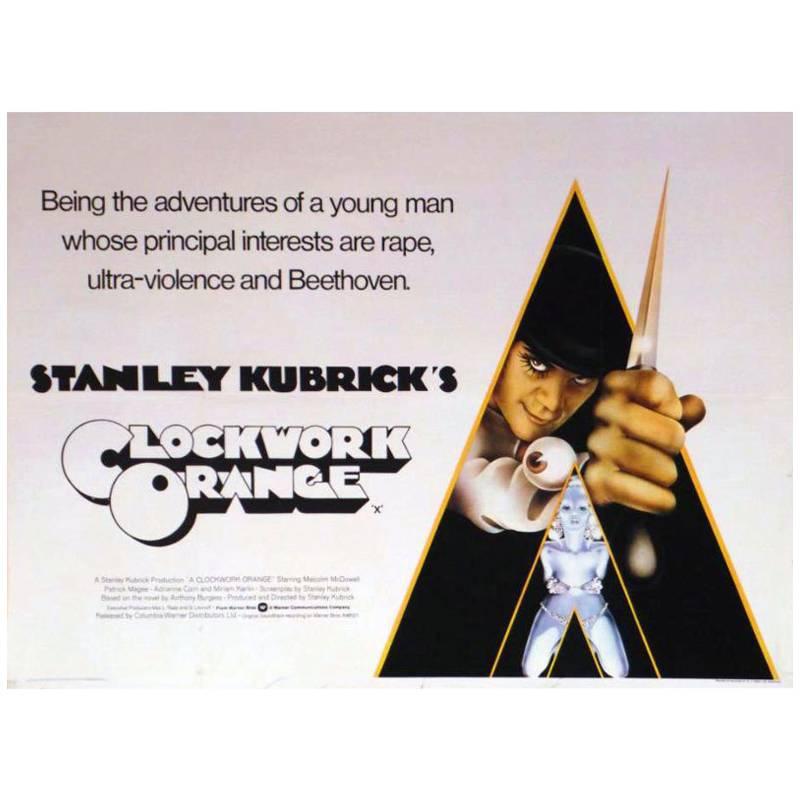 "A Clockwork Orange" Film Poster, 1971 For Sale