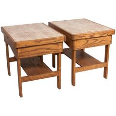 Pair of Ceramic Tile-Top End Tables 9