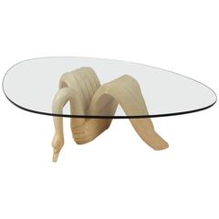 Elegant Mid-Century Modern Swan Coffee Table
