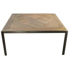 Repurposed Wood and Metal Cocktail Table 10