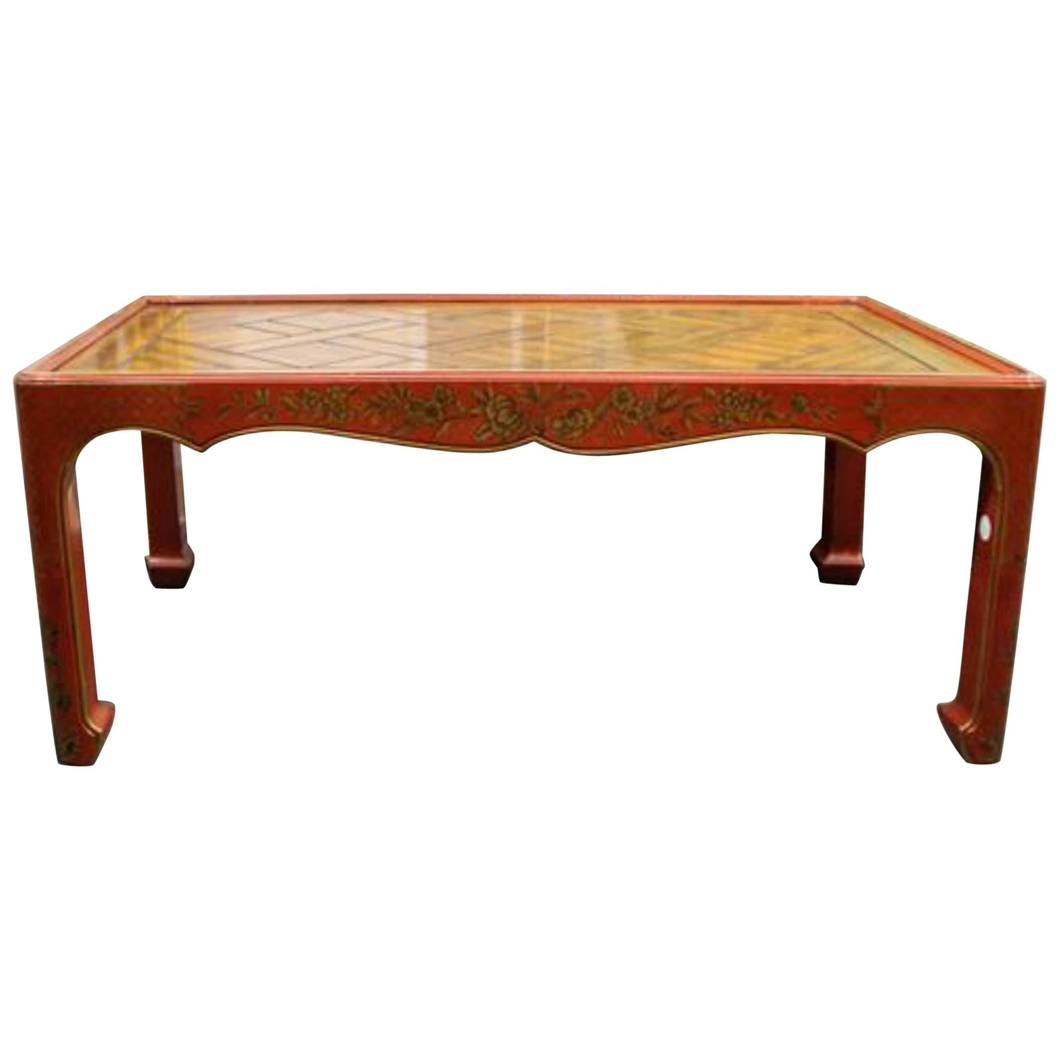 Chinoiserie Decorated Low Table For Sale