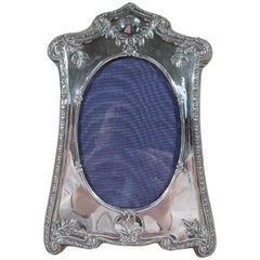 English Edwardian Art Nouveau Sterling Silver Picture Frame