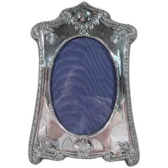 English Edwardian Art Nouveau Sterling Silver Picture Frame 7