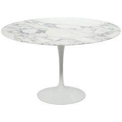 Eero Saarinen Tulip Table with Carrara Marble Top by Knoll