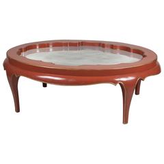 Gallery Top Red Lacquered Coffee Table 12