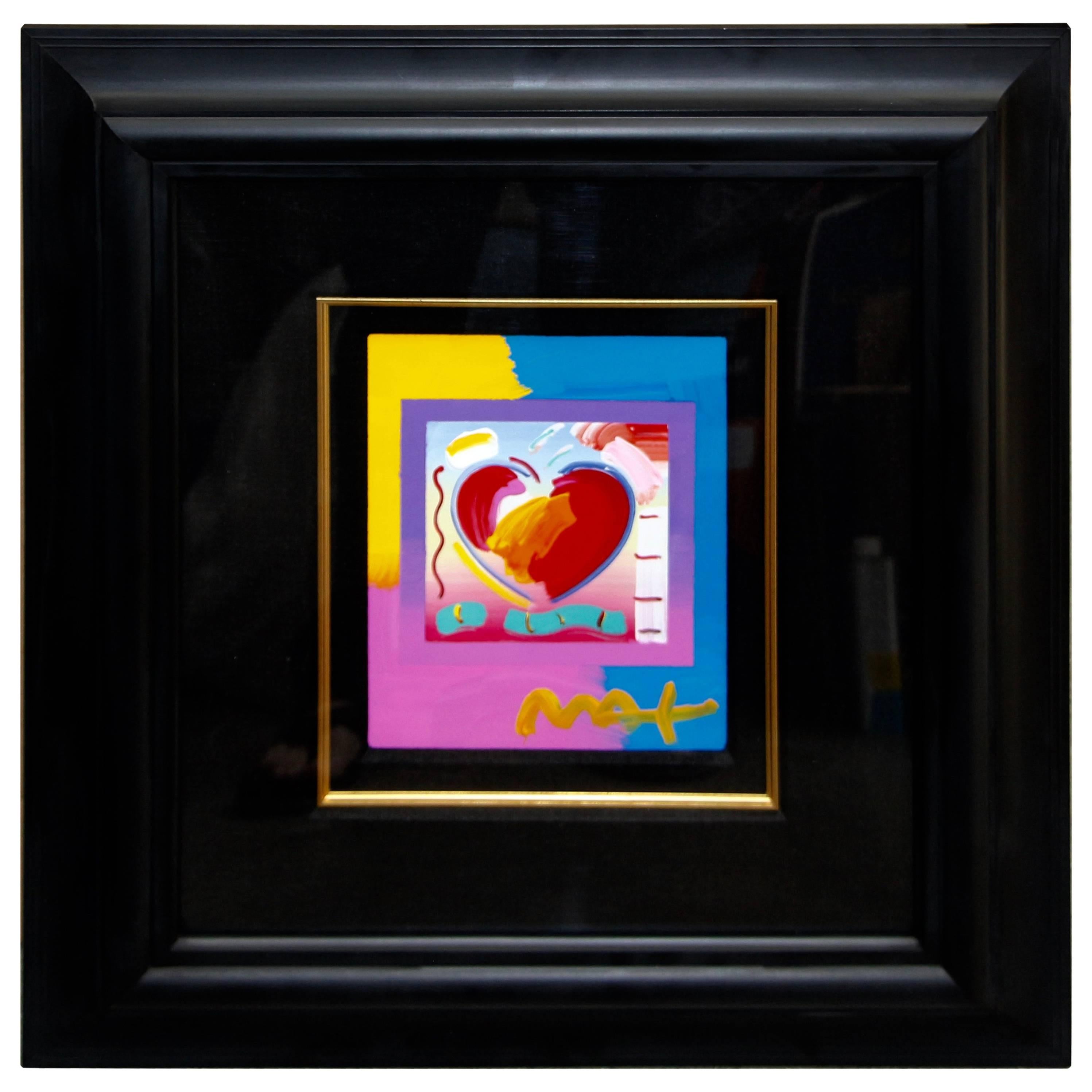 Peter Max "Heart on Blends" 2006 Mixed Media with Acrylic