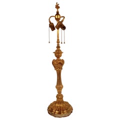 Antique Edward F. Caldwell Gilt Bronze and Marble Table Lamp