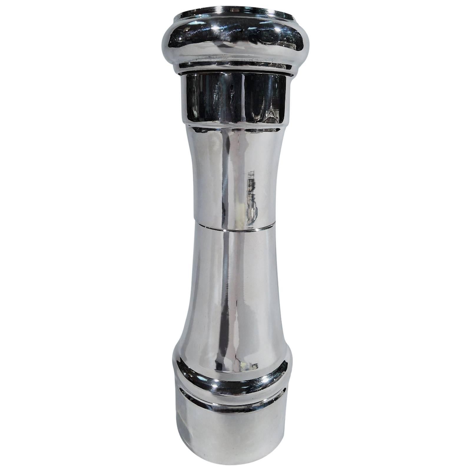 Tiffany Modern All-in-One Sterling Silver Pepper Grinder and Salt Shaker