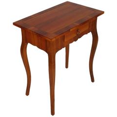 Mid-Century Bedside Table, Side Table, Massive Walnut and Applied Walnut, 1940s 8