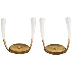 Italian Wall Lights in Style of Max Ingrand for Fontana Arte 8