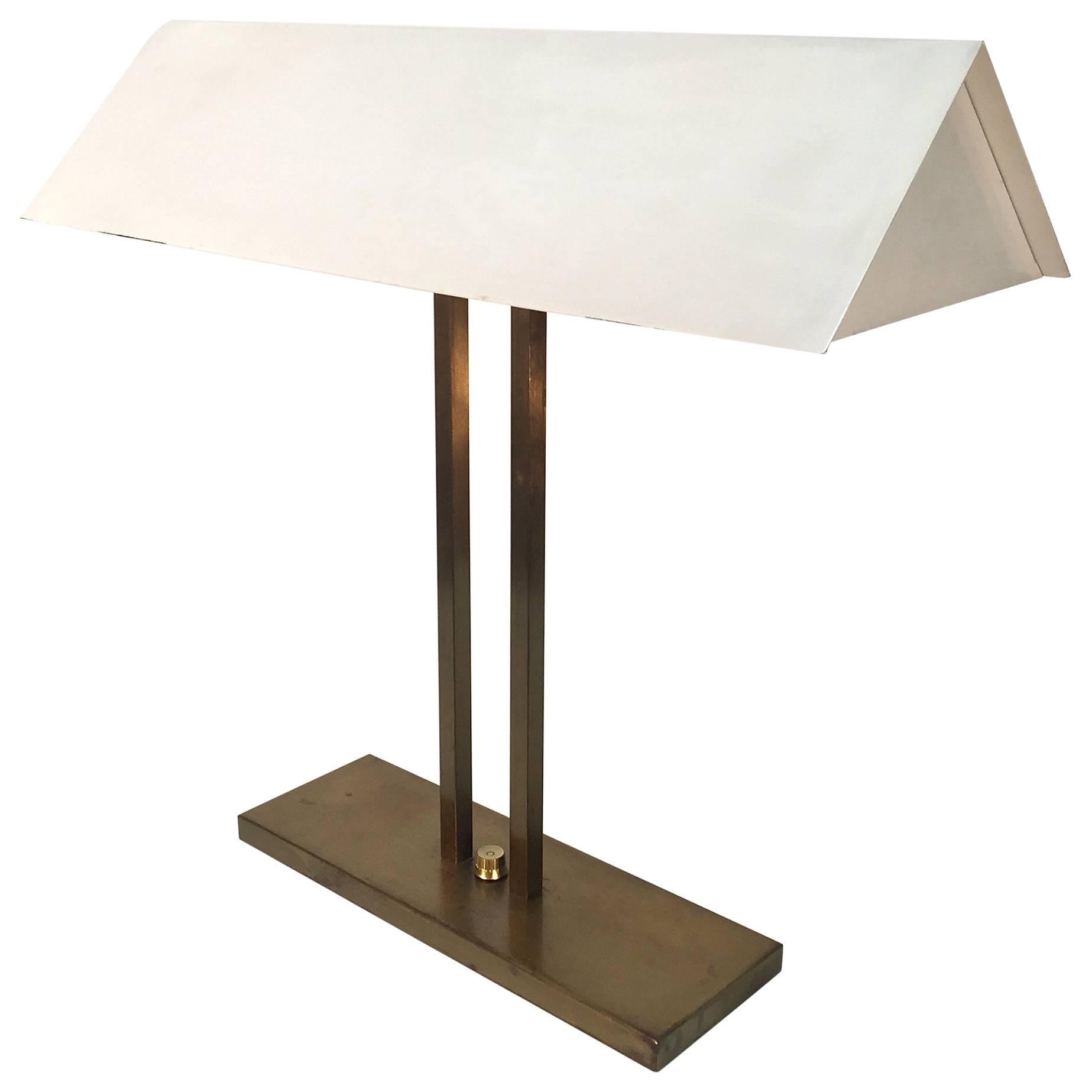 Greta Von Nessen Brass Desk Lamp For Sale