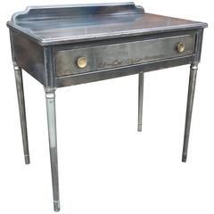 Vintage Industrial Brushed Steel Vanity by Simmons Company Furniture