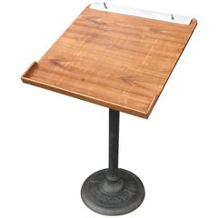 Industrial Cast Iron and Wood Bowling Score Stand by Brunswick 3