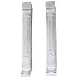 Pair of Antique Marble Pilaster Console Plinth