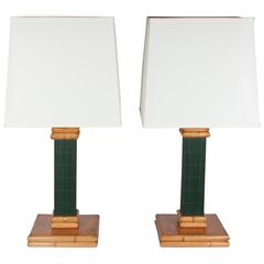 Pair of Bamboo Table Lamps, American, 1960s 7