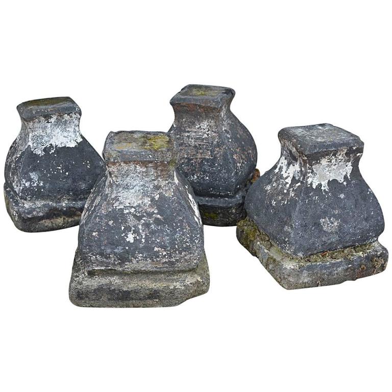 Four Antique Stone Pedestals or Plinths For Sale at 1stdibs