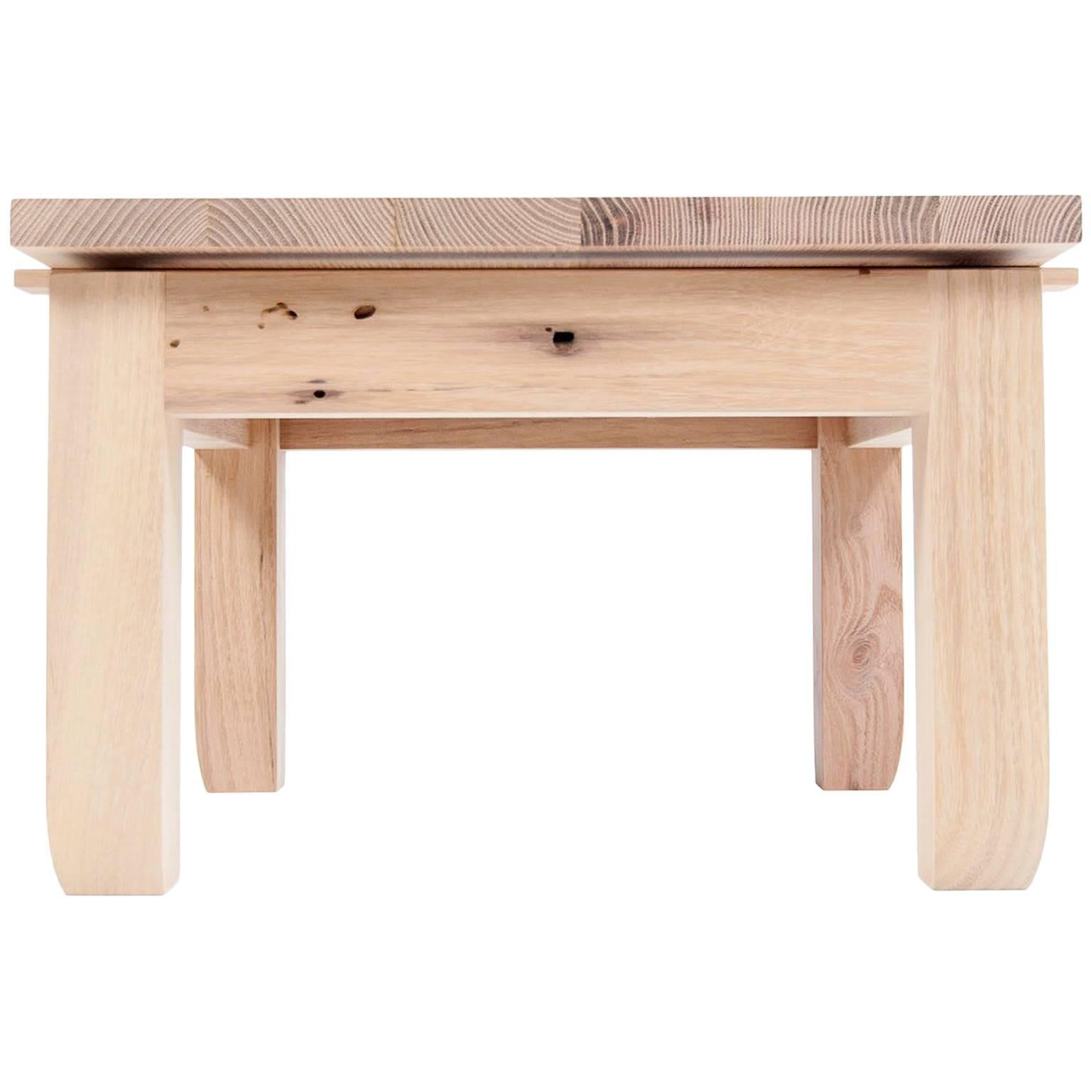 Contemporary Hardwood Black Locust Outdoor Low Prayer Stool Made in Brooklyn For Sale