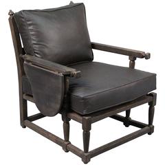 1930s Rare Signed Monterey Chair with Side Panel Arm