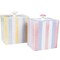 Two Striped Ceramic Lidded Boxes by Hedwig Bollhagen 11