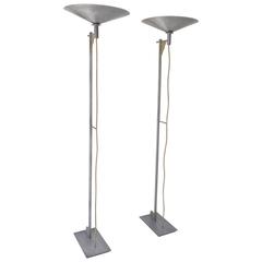 Pair of Postmodern Torchiere Floor Lamps by George Kovacs 12