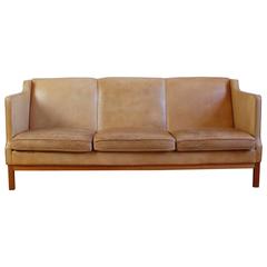Danish Leather Three-Seat Sofa 2
