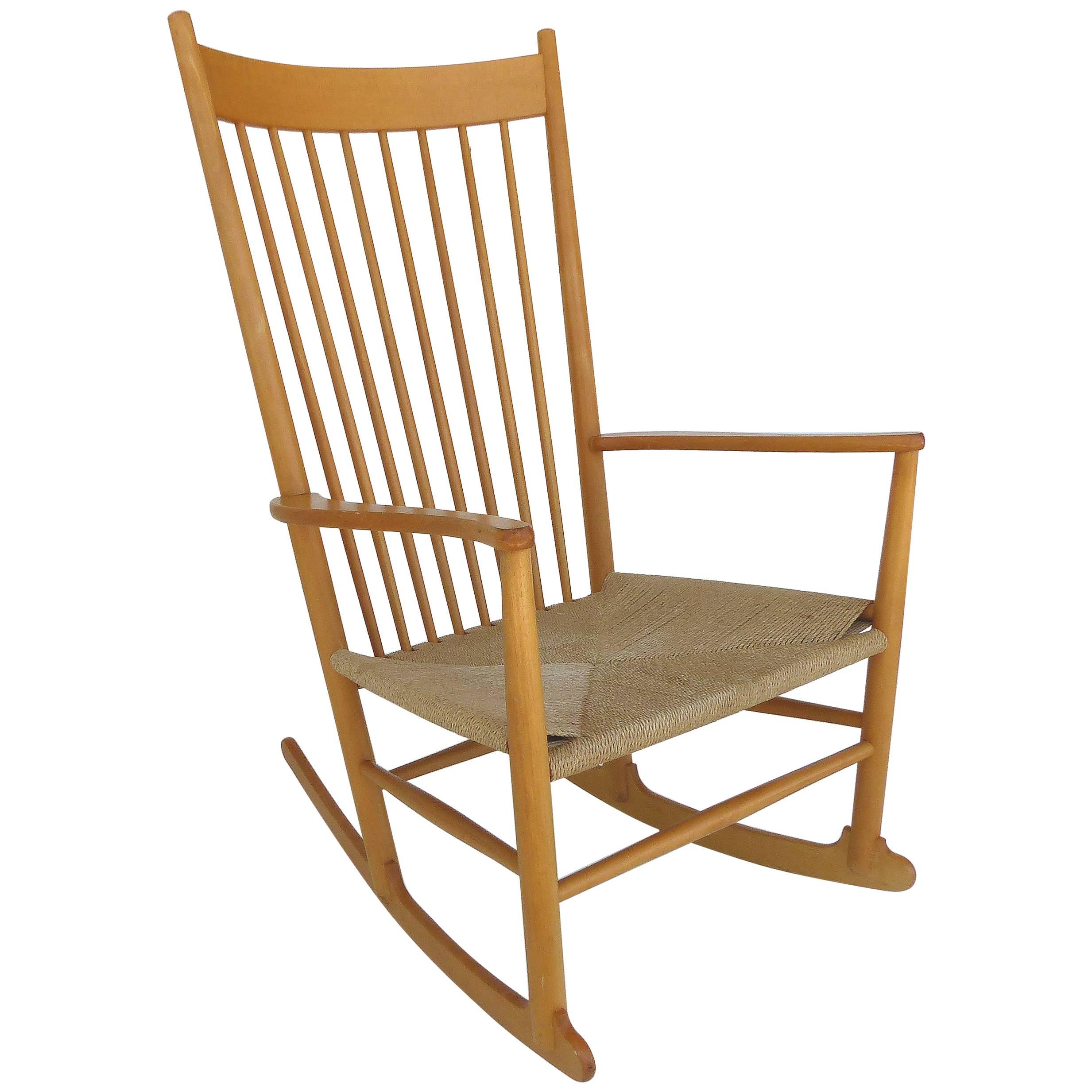 Beech Hans Wegner J 16 Rocking Chair