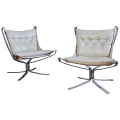 Pair of Sigurd Ressell Falcon Chairs