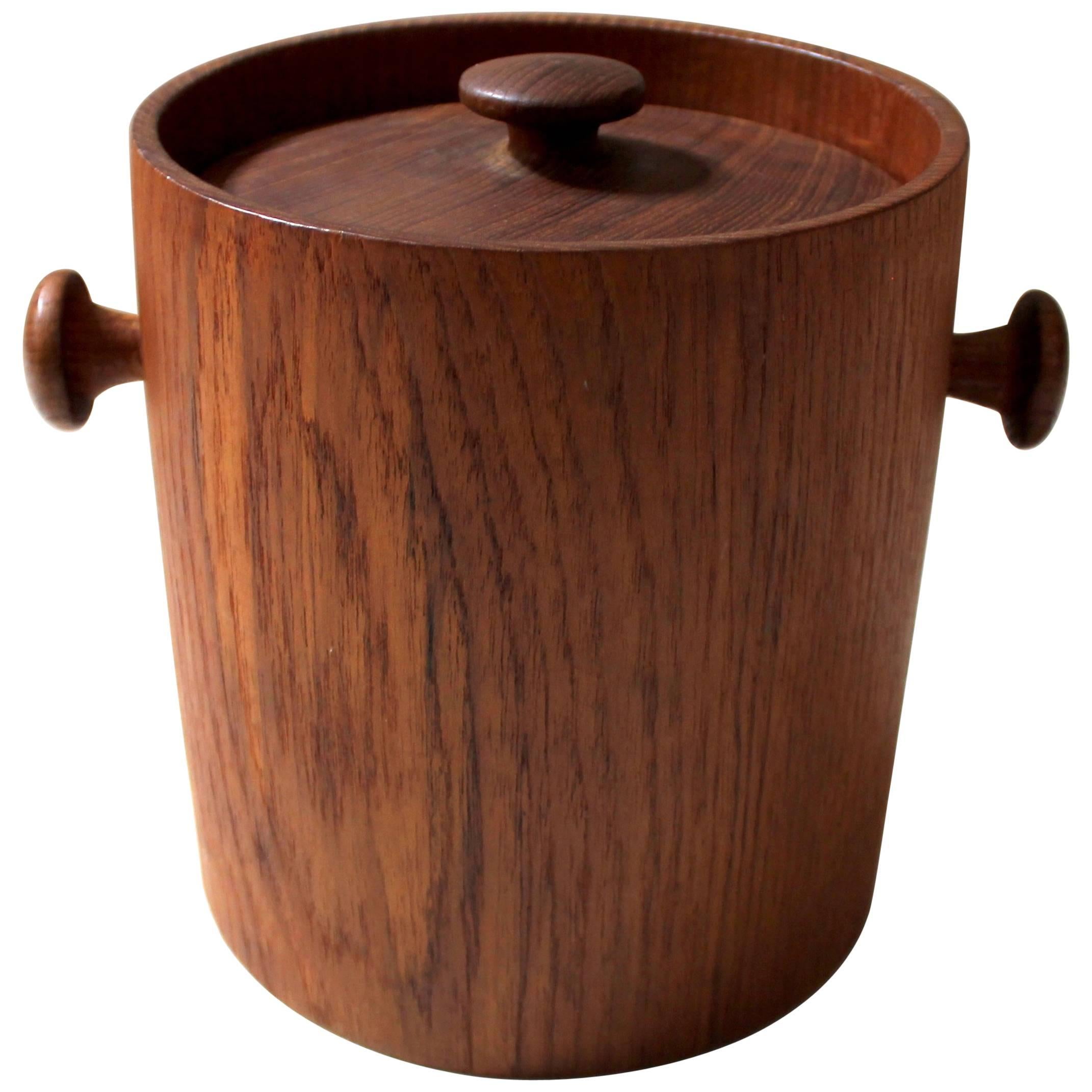 Danish Modern Solid Teak Ice Bucket