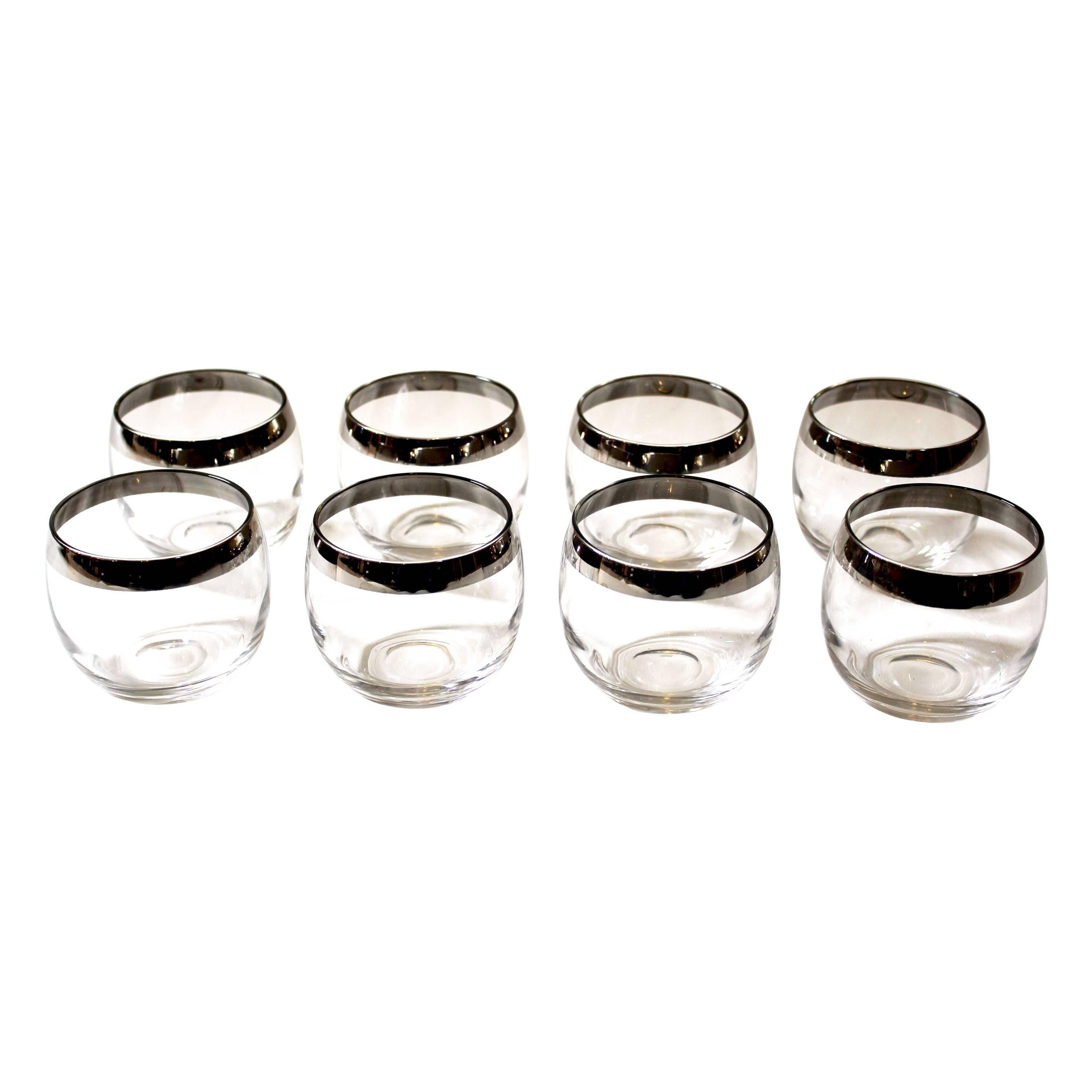 Set of Eight Mid-Century Modern Dorothy Thorpe "Roly-Poly" Glasses
