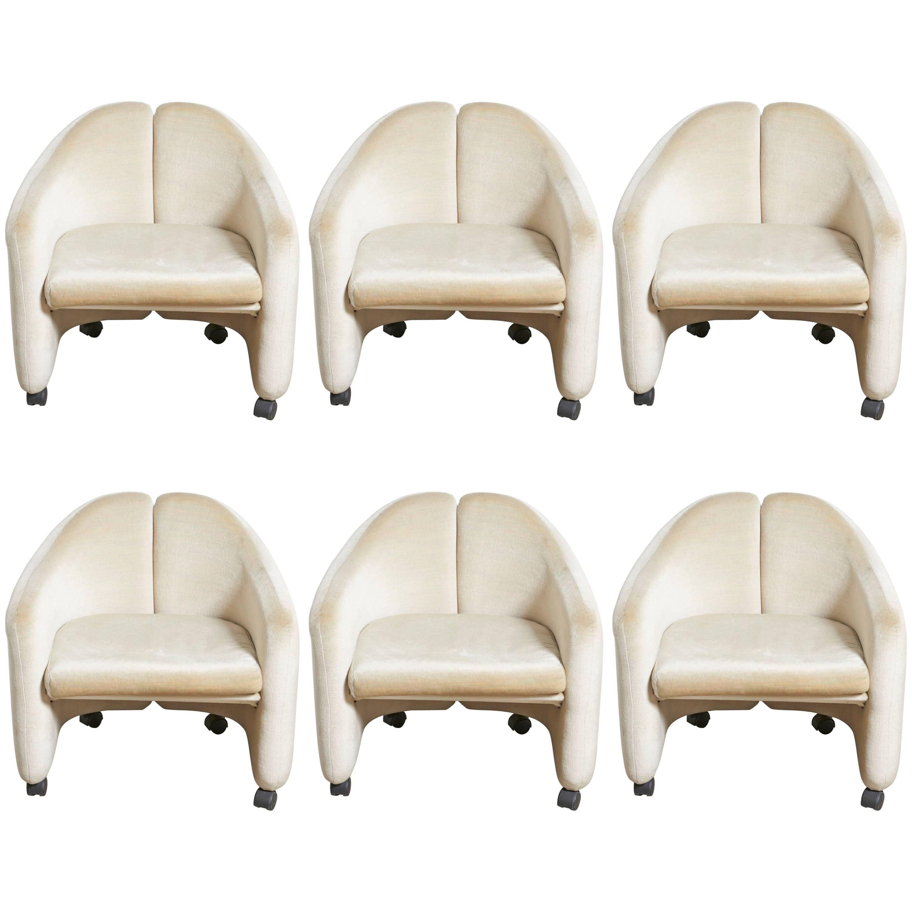 Set of Six Eugenio Gerli for Tecno "142" Chairs, 1970s, Italy