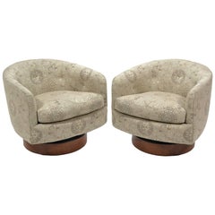 Milo Baughman Barrel Back Chairs by Directional