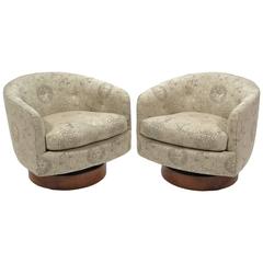 Milo Baughman Barrel Back Chairs by Directional 6