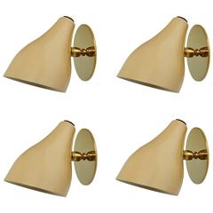 Four Articulating Brass and Metal Sconces by Stilux 3