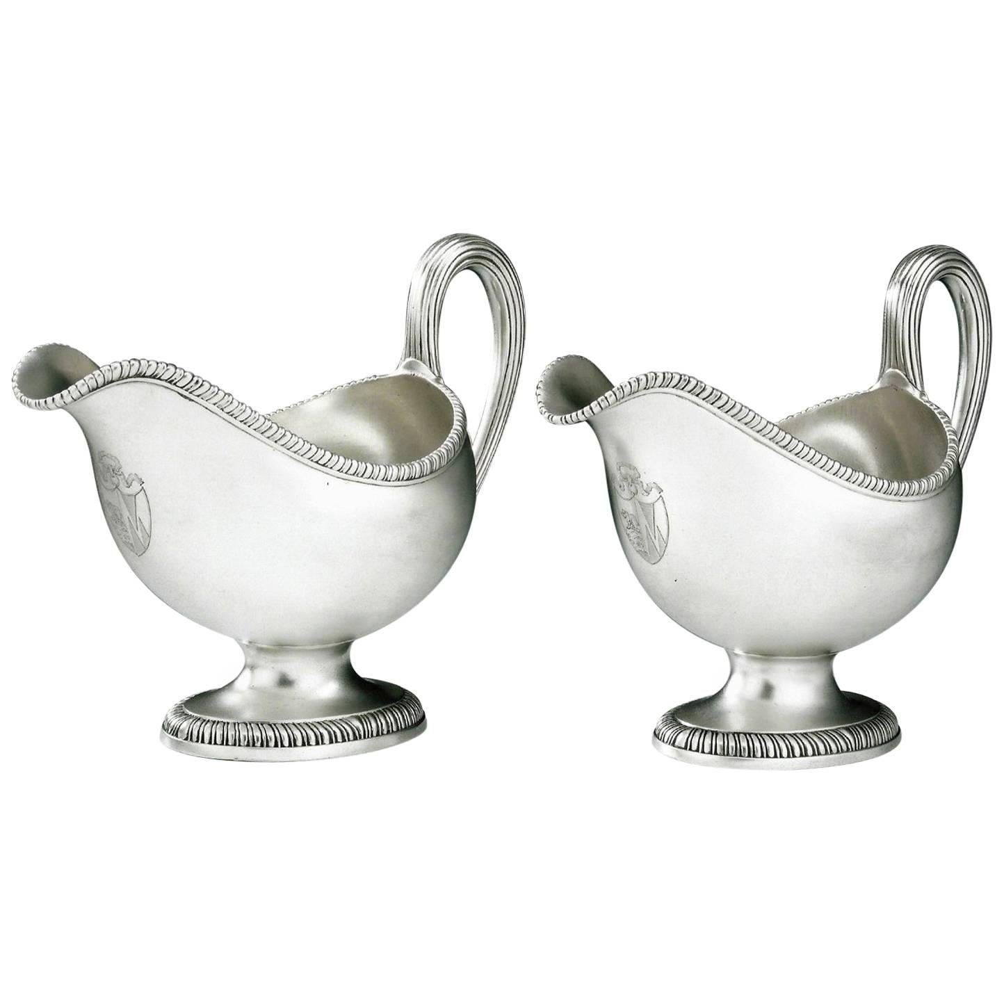 Outstanding Pair of George III Sauceboats Made by Parker & Wakelin